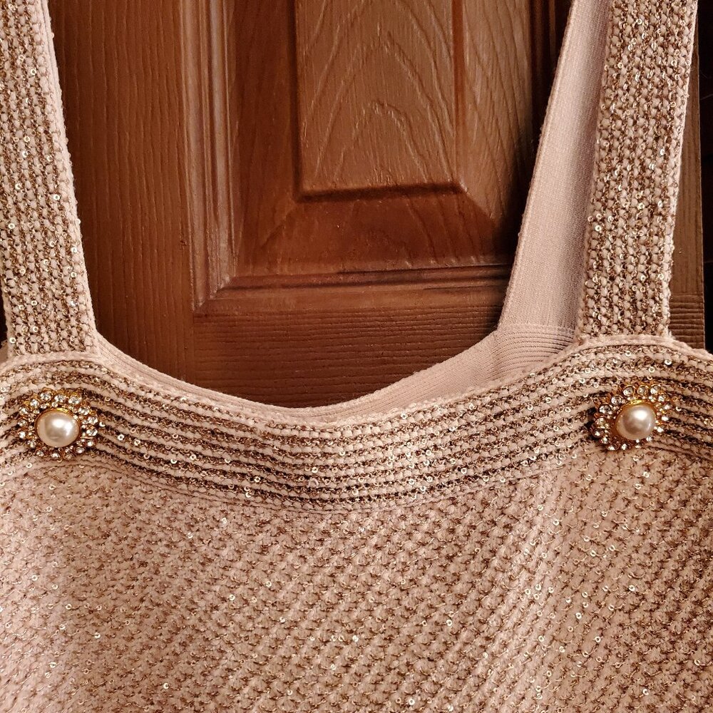 St. John Paillette Twill Dress, US4